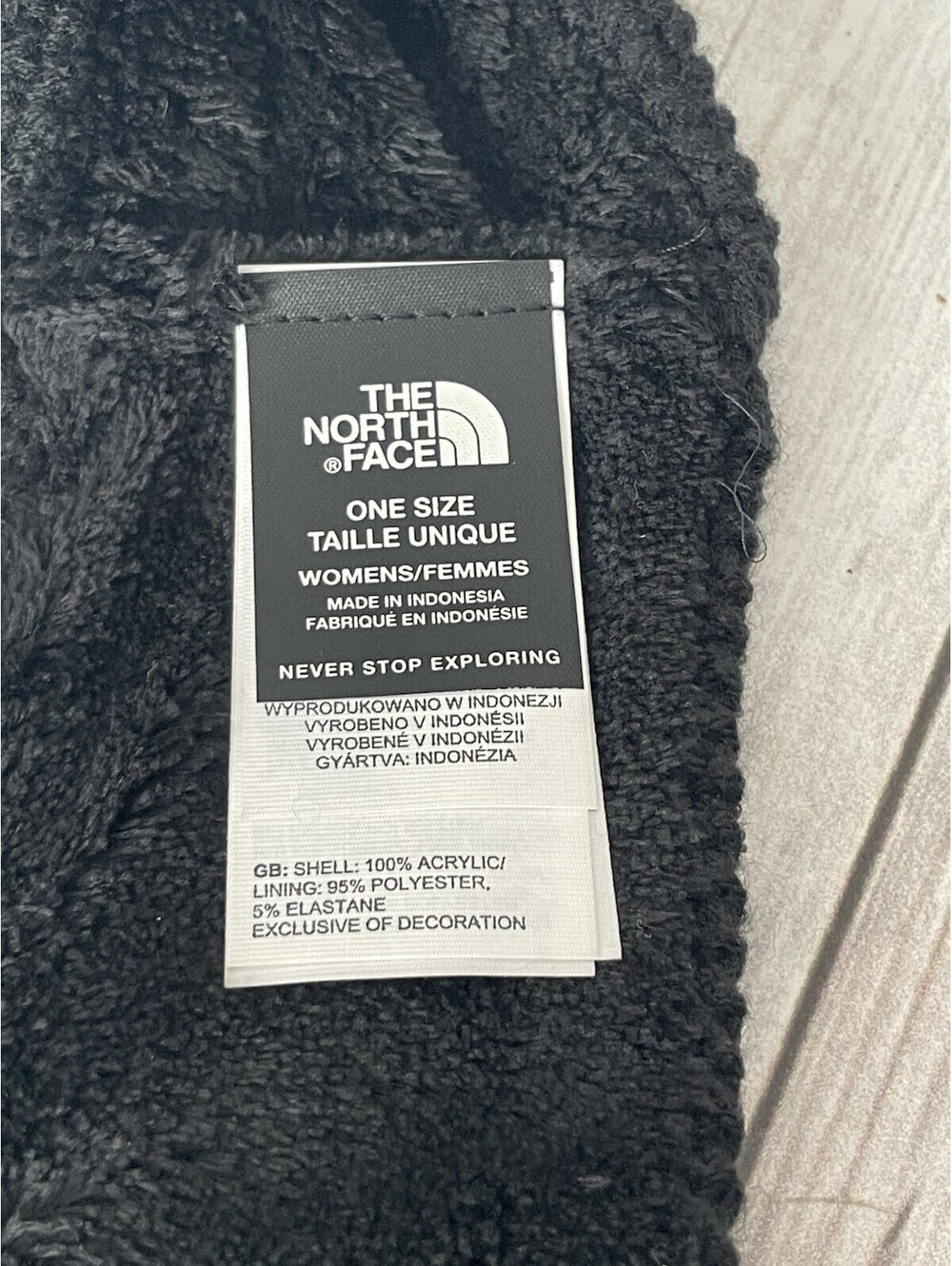 The North Face Women's Oh Mega Headband Ear Warme Black Soft Knit Fleece Lining - Picture 3 of 6
